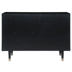 Commode géométrique 6 tiroirs blanc / noir / gris