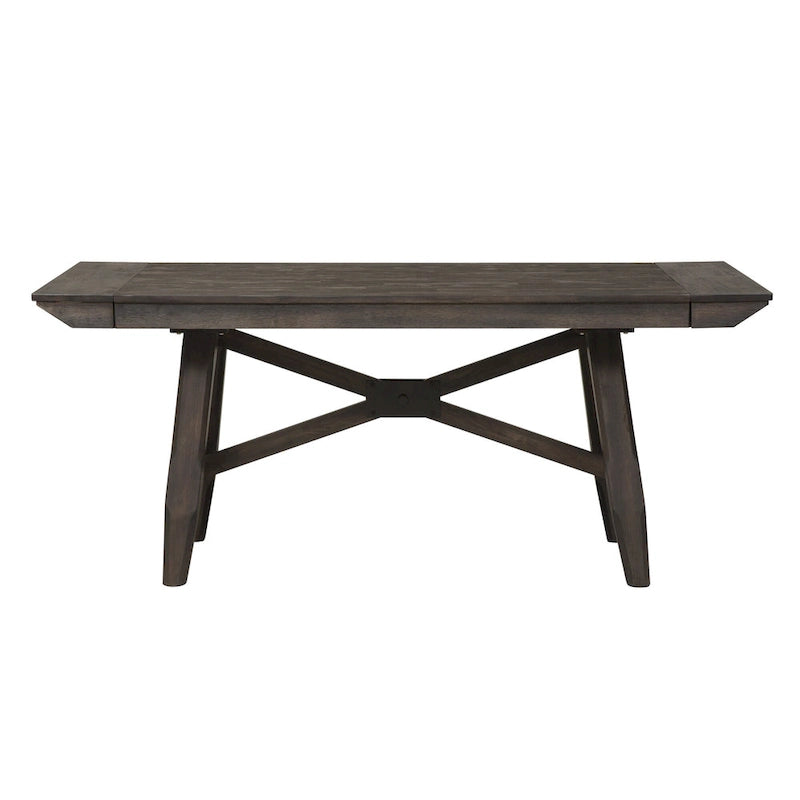 Table à manger à tréteaux Châtaignier foncé, 6 à 8 places