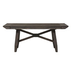 Table à manger à tréteaux Châtaignier foncé, 6 à 8 places