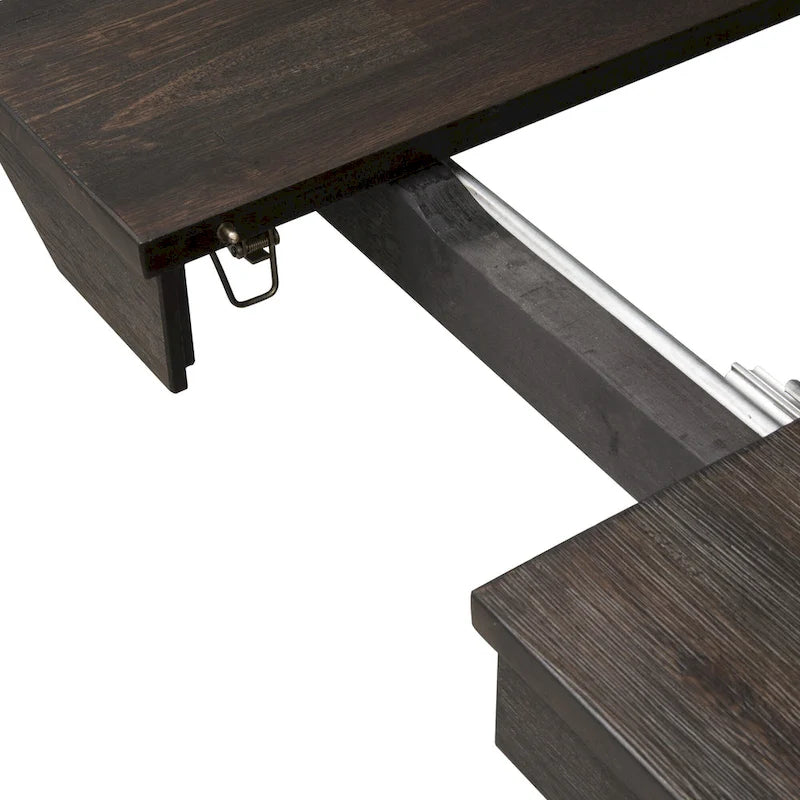 Table à manger à tréteaux Châtaignier foncé, 6 à 8 places