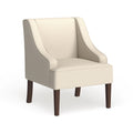 Fauteuil d'appoint crème avec accoudoirs incurvés – une place