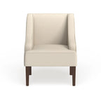 Fauteuil d'appoint crème avec accoudoirs incurvés – une place