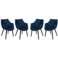 Fauteuil d'appoint dossier incurvé en jean pour 1 personne
