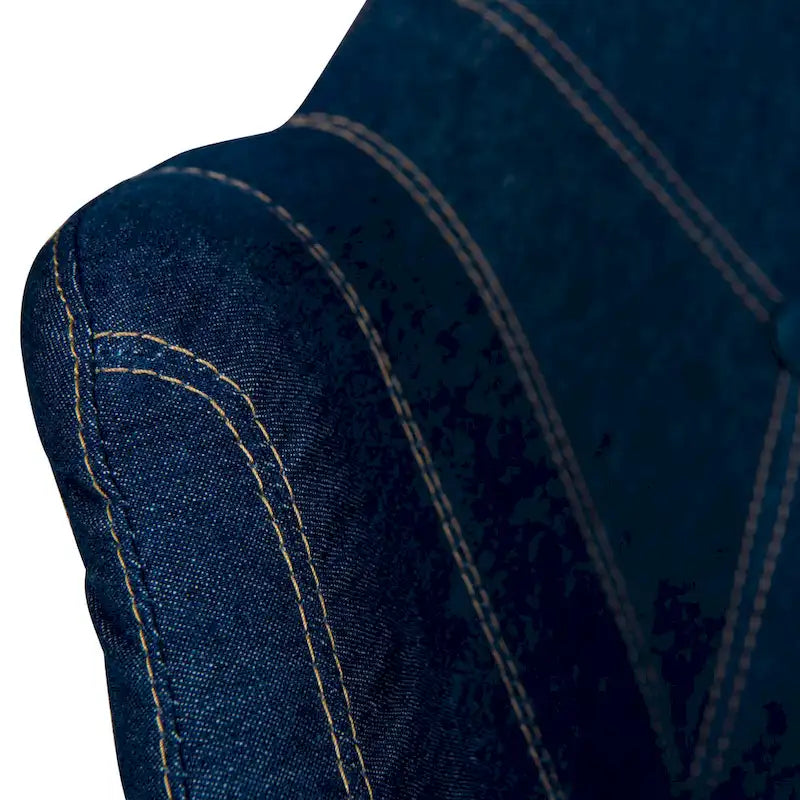 Fauteuil d'appoint dossier incurvé en jean pour 1 personne