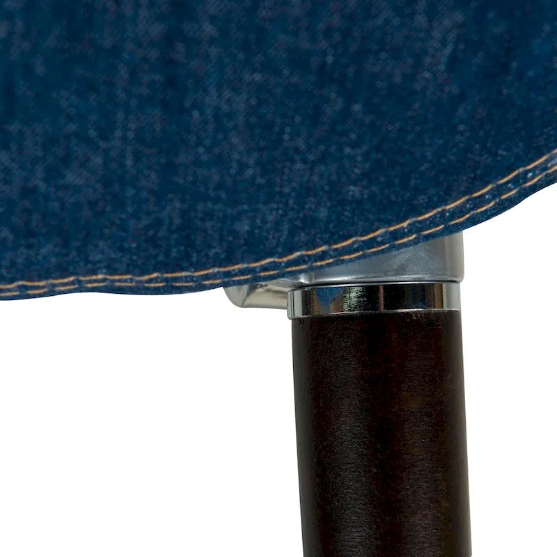 Fauteuil d'appoint dossier incurvé en jean pour 1 personne