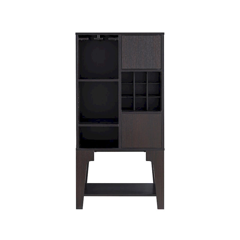 Buffet 4 étagères contemporain Cregg avec casier à vin Furniture of America