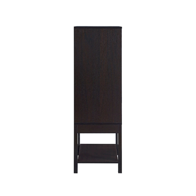 Buffet 4 étagères contemporain Cregg avec casier à vin Furniture of America