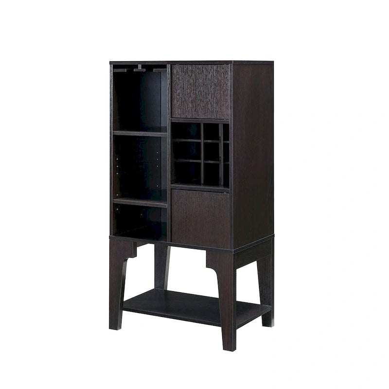 Buffet 4 étagères contemporain Cregg avec casier à vin Furniture of America