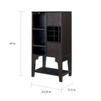 Buffet 4 étagères contemporain Cregg avec casier à vin Furniture of America