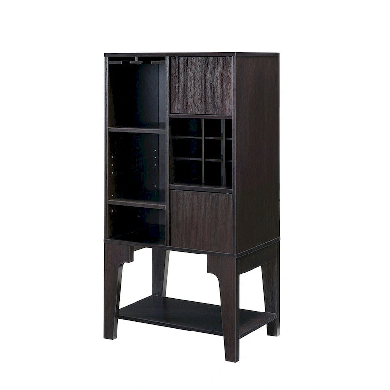 Buffet 4 étagères contemporain Cregg avec casier à vin Furniture of America