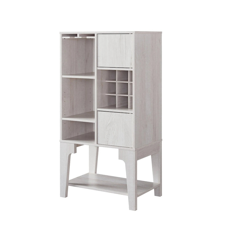 Buffet 4 étagères contemporain Cregg avec casier à vin Furniture of America