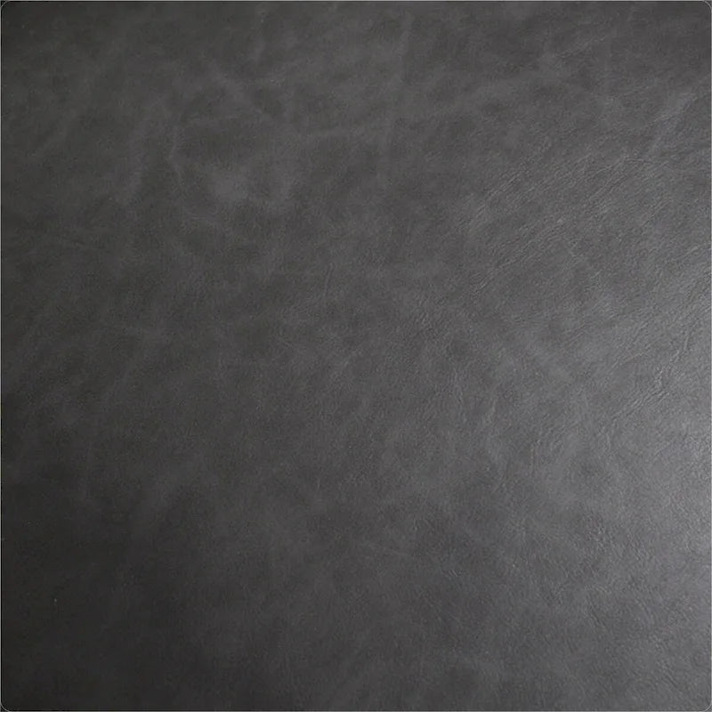 Fauteuil d'appoint en cuir PU noir/gris foncé avec pouf, 1 place