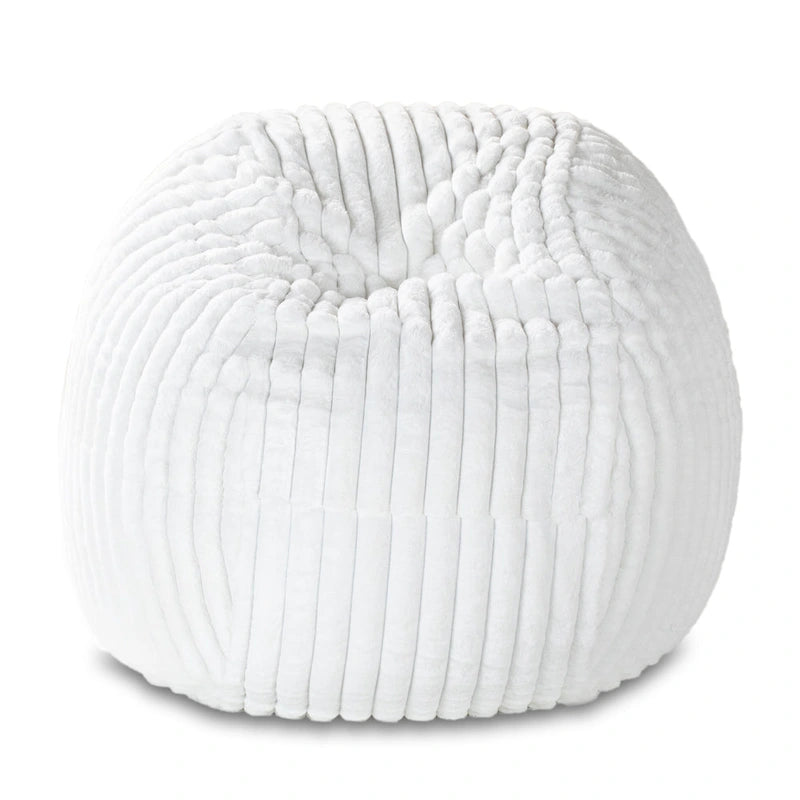 Pouf géant en fausse fourrure, Noir/Bleu Nuit/Gris/Ivoire, 2-3 personnes, 1,50 m