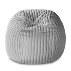 Pouf géant en fausse fourrure, Noir/Bleu Nuit/Gris/Ivoire, 2-3 personnes, 1,50 m