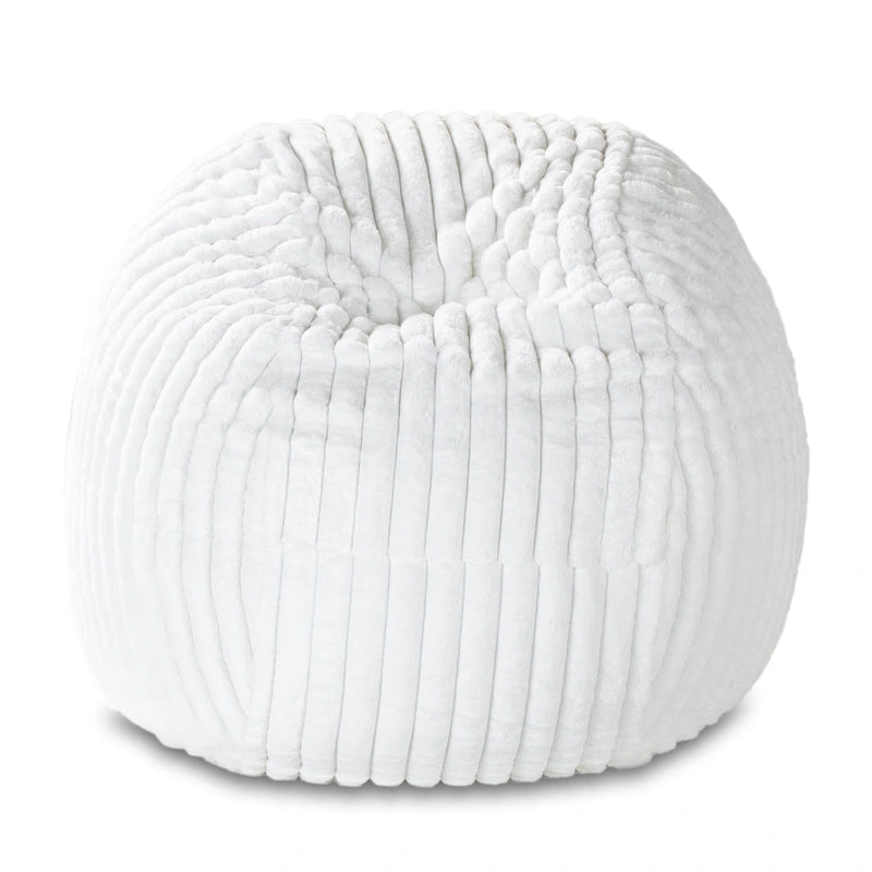 Pouf géant en fausse fourrure, Noir/Bleu Nuit/Gris/Ivoire, 2-3 personnes, 1,50 m