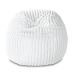 Pouf géant en fausse fourrure, Noir/Bleu Nuit/Gris/Ivoire, 2-3 personnes, 1,50 m