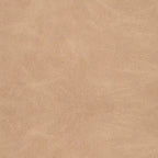 Ottoman rond – Similicuir caramel / Bouclé crème et blanc, Une place