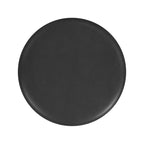 Ottoman rond – Similicuir caramel / Bouclé crème et blanc, Une place
