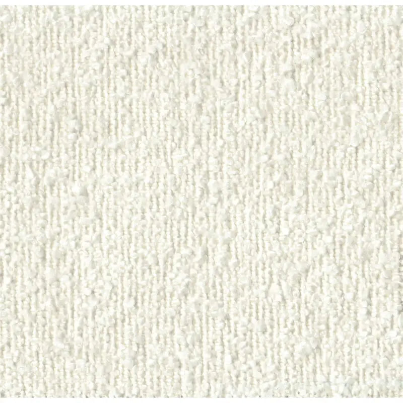 Ottoman rond – Similicuir caramel / Bouclé crème et blanc, Une place