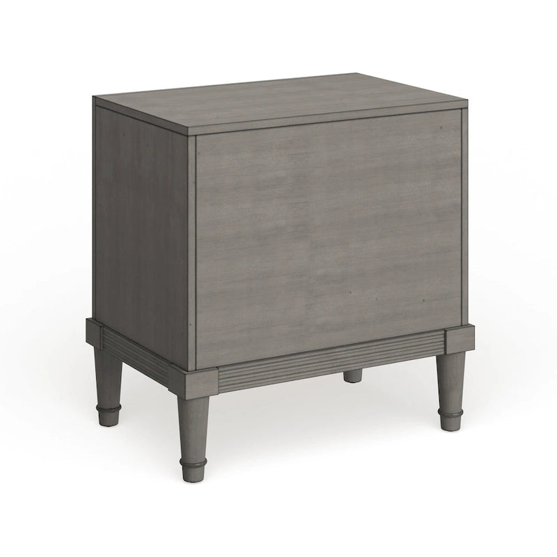 Table de chevet Sultry Grey à 3 tiroirs en bois massif