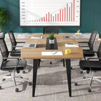 Table de conférence en forme de bateau, 1,8 m, 6-8 personnes, Grain de bois clair / Gris / Blanc