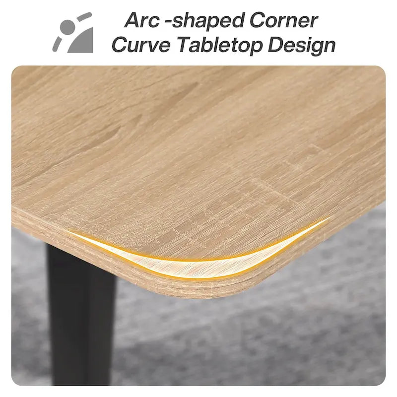Table de conférence en forme de bateau, 1,8 m, 6-8 personnes, Grain de bois clair / Gris / Blanc