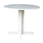 Table de salle à manger ronde à abattants – 91 cm, 2-4 personnes – Marron/Blanc/Noir/Expresso