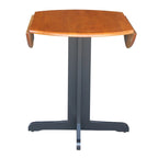 Table de salle à manger ronde à abattants – 91 cm, 2-4 personnes – Marron/Blanc/Noir/Expresso