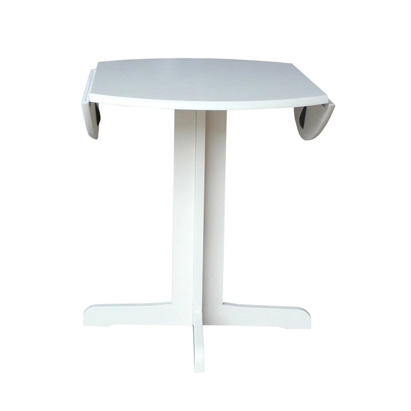 Table de salle à manger ronde à abattants – 91 cm, 2-4 personnes – Marron/Blanc/Noir/Expresso