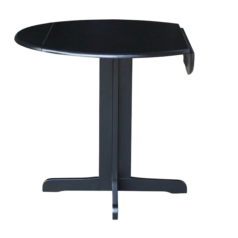 Table de salle à manger ronde à abattants – 91 cm, 2-4 personnes – Marron/Blanc/Noir/Expresso