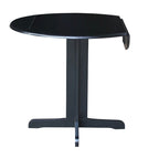 Table de salle à manger ronde à abattants – 91 cm, 2-4 personnes – Marron/Blanc/Noir/Expresso