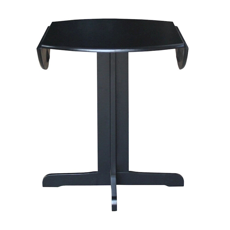 Table de salle à manger ronde à abattants – 91 cm, 2-4 personnes – Marron/Blanc/Noir/Expresso