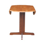 Table de salle à manger ronde à abattants – 91 cm, 2-4 personnes – Marron/Blanc/Noir/Expresso
