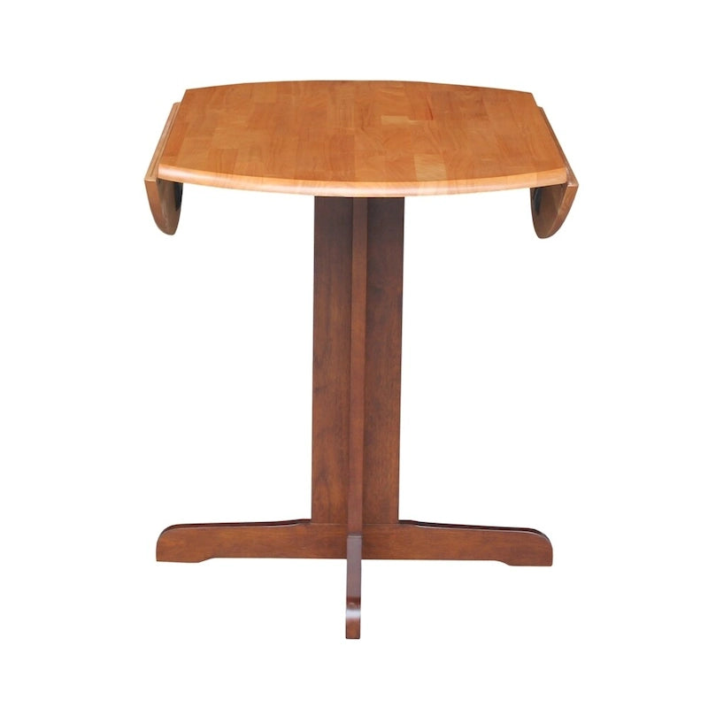 Table de salle à manger ronde à abattants – 91 cm, 2-4 personnes – Marron/Blanc/Noir/Expresso