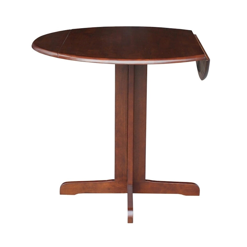 Table de salle à manger ronde à abattants – 91 cm, 2-4 personnes – Marron/Blanc/Noir/Expresso