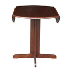 Table de salle à manger ronde à abattants – 91 cm, 2-4 personnes – Marron/Blanc/Noir/Expresso