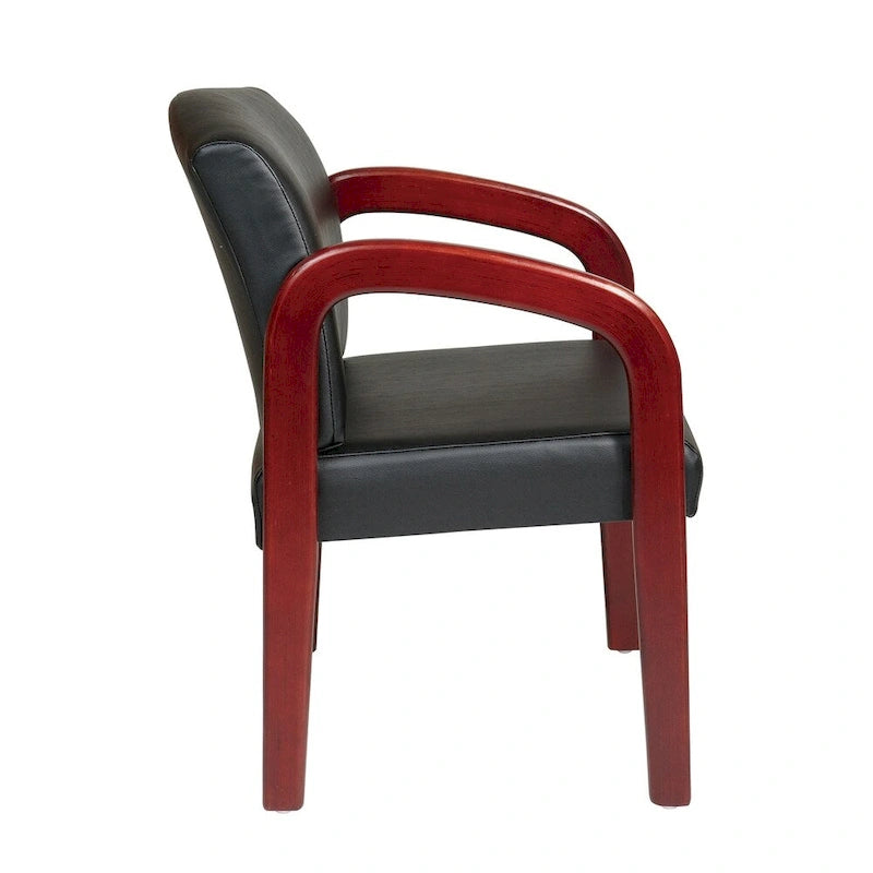 Chaise visiteur en bois de merisier noir pour 1 personne