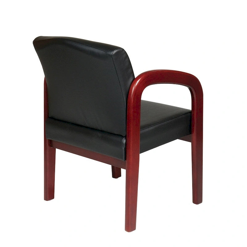 Chaise visiteur en bois de merisier noir pour 1 personne