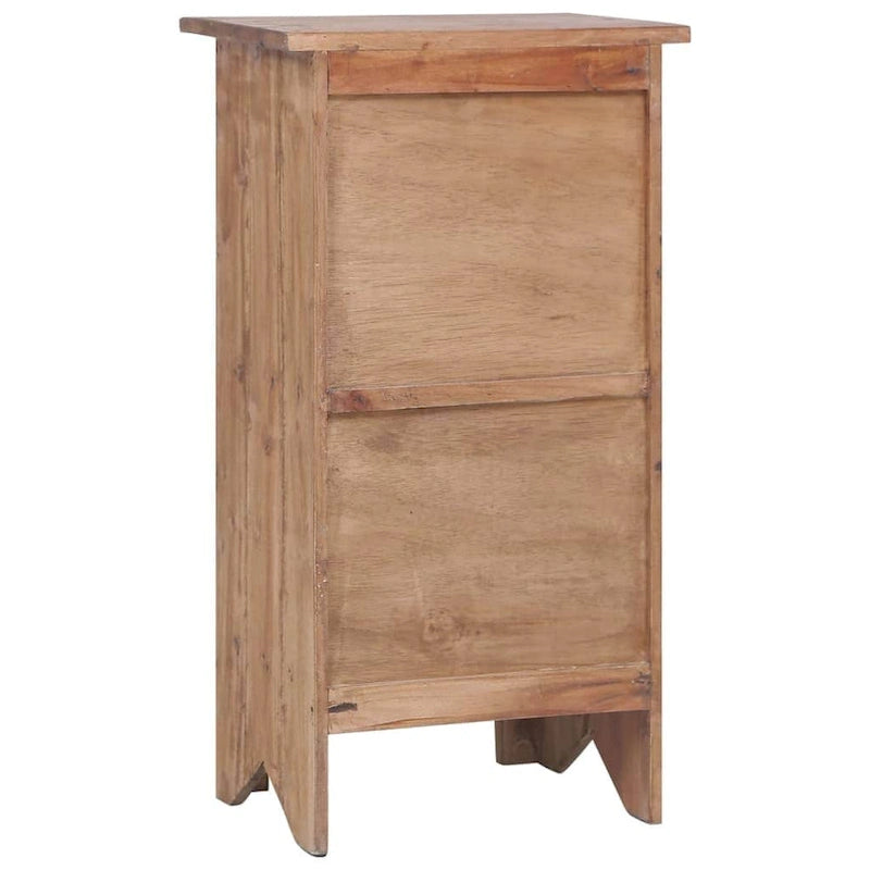 Table de chevet en acajou massif marron – 1 porte, simple