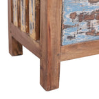 Table de chevet en acajou massif marron – 1 porte, simple