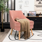 Fauteuil d'appoint en velours rose, place individuelle, lot de 2