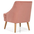 Fauteuil d'appoint en velours rose, place individuelle, lot de 2