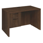 Bureau à piédestal simple 42 po – Acajou / Cerisier / Gris cendré, 1 place