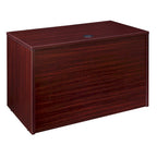 Bureau à piédestal simple 42 po – Acajou / Cerisier / Gris cendré, 1 place