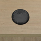 Bureau à piédestal simple 42 po – Acajou / Cerisier / Gris cendré, 1 place