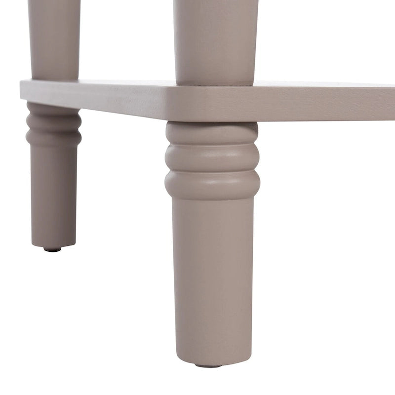 Table d'appoint en pin peinte – Vanille vieillie / Mauve gris / Noire – 1 personne