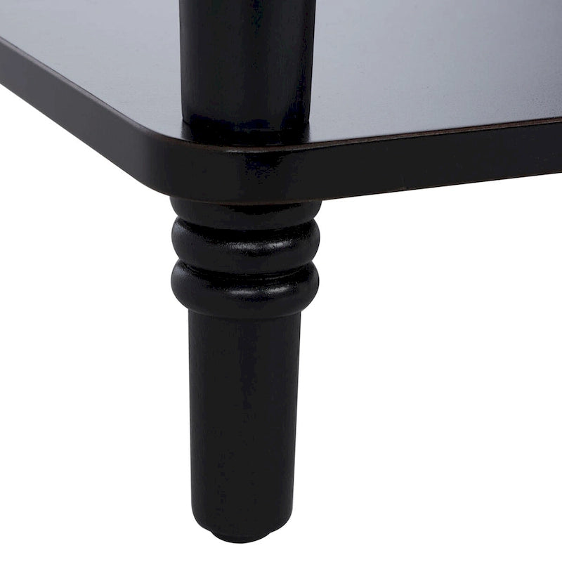 Table d'appoint en pin peinte – Vanille vieillie / Mauve gris / Noire – 1 personne