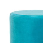 Ottoman rond en velours avec base en laiton – Assise 1 place
