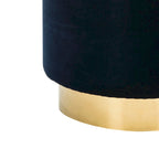 Ottoman rond en velours avec base en laiton – Assise 1 place