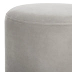 Ottoman rond en velours avec base en laiton – Assise 1 place